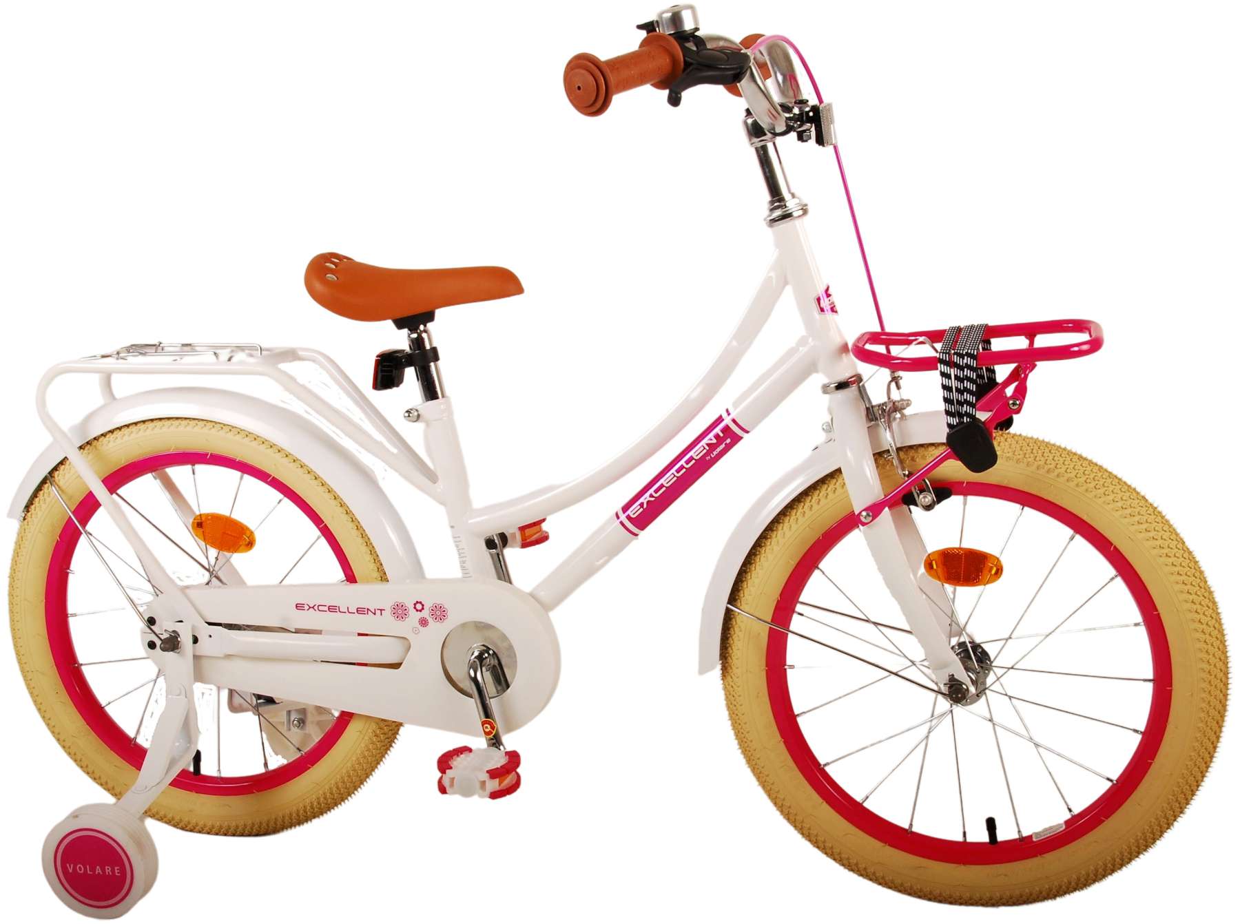 TPFSports Excellent Kinderfahrrad - Mädchen - 18 Zoll - Rücktritt + Handbremse - Schwarz