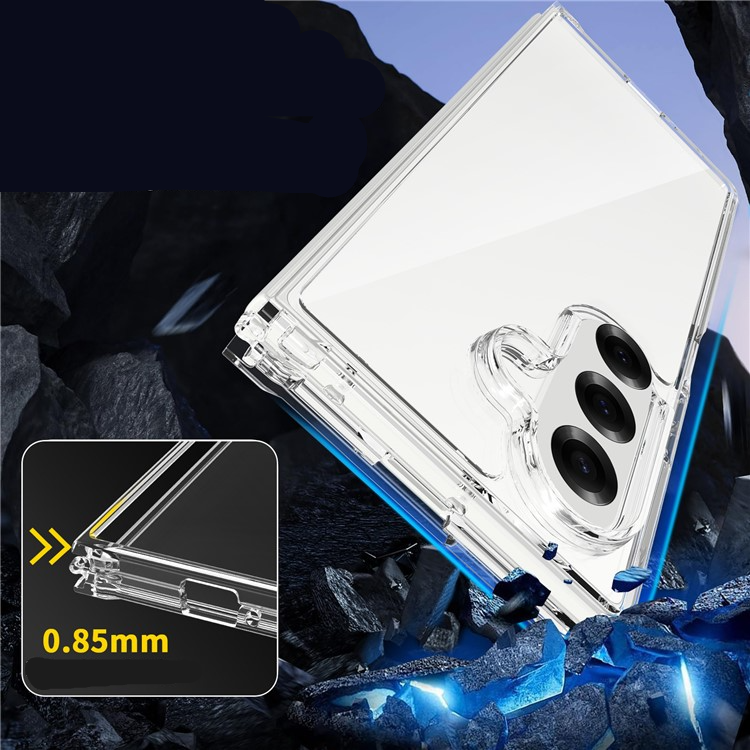 Samsung Galaxy Z Fold7 Hybrid Hülle TPU Bumper mit Acryl Rückseite - Transparent