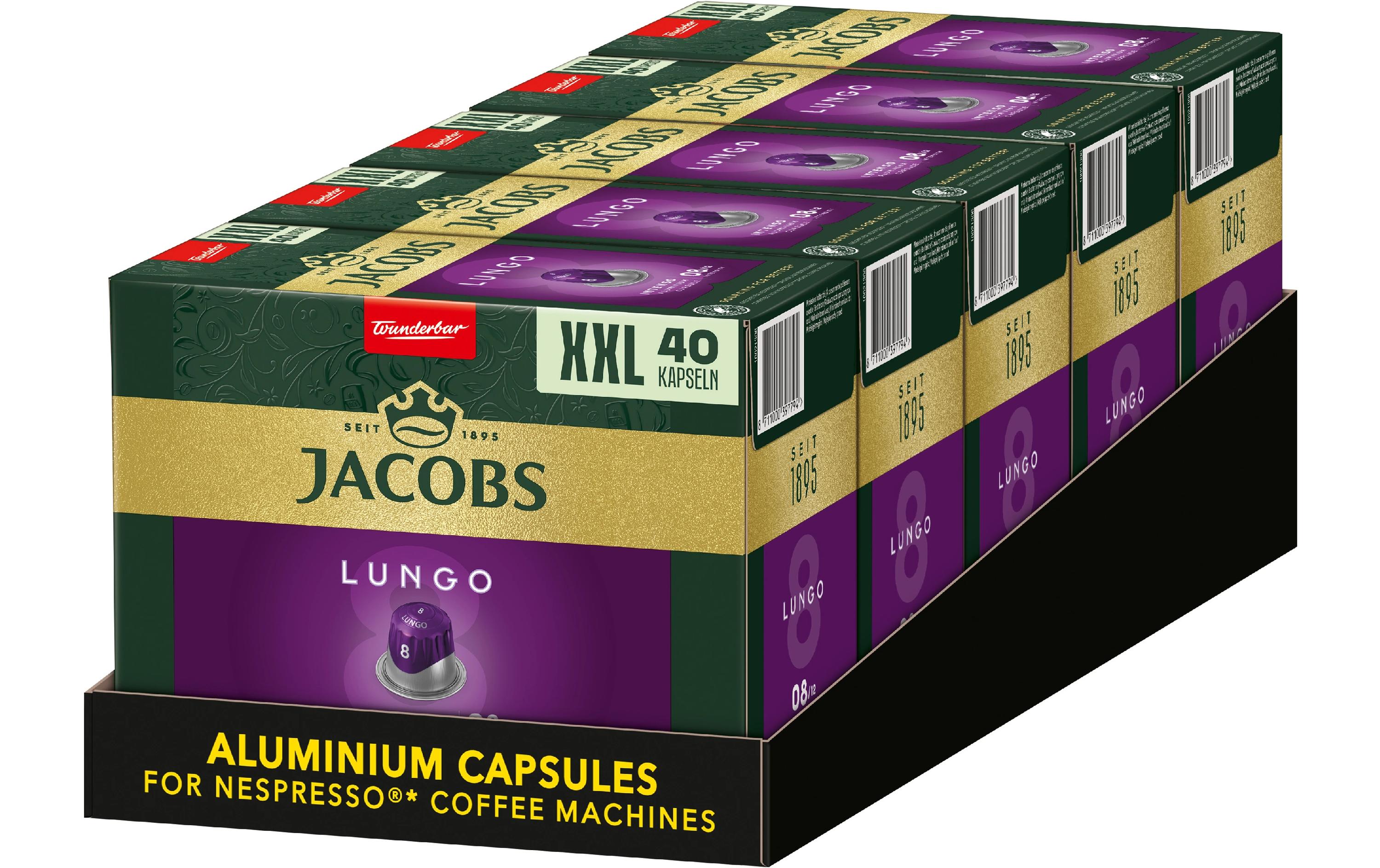 Kaffeekapseln Lungo 8 Intenso 5 x 40 StückAluminium-Kaffeekapseln für Nespresso-Maschinen