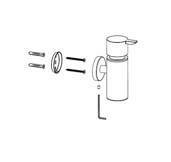 Mueller Hilton zeepdispenser chroom