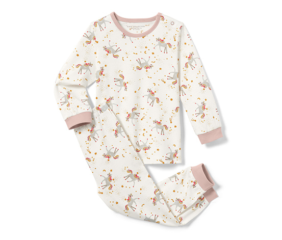 2 Kinder-Pyjamas, Einhorn