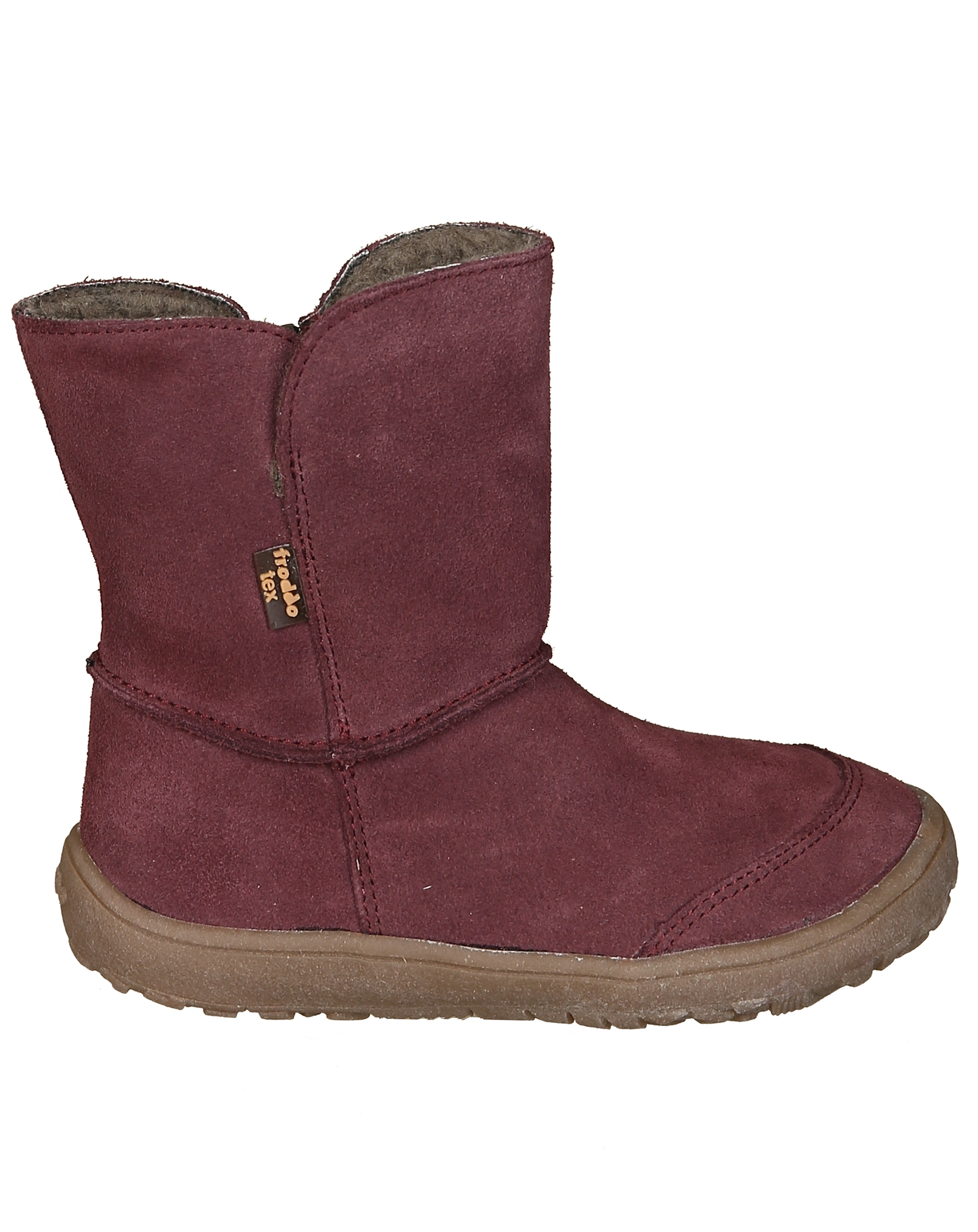 Winterstiefel BAREFOOT TEX SUEDE in bordeaux