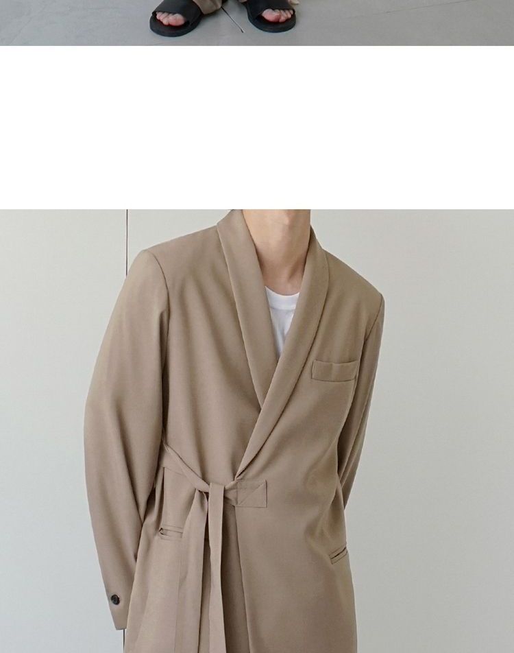 MRCYC - Blazer met strikceintuur / Broek met rechte pijpen