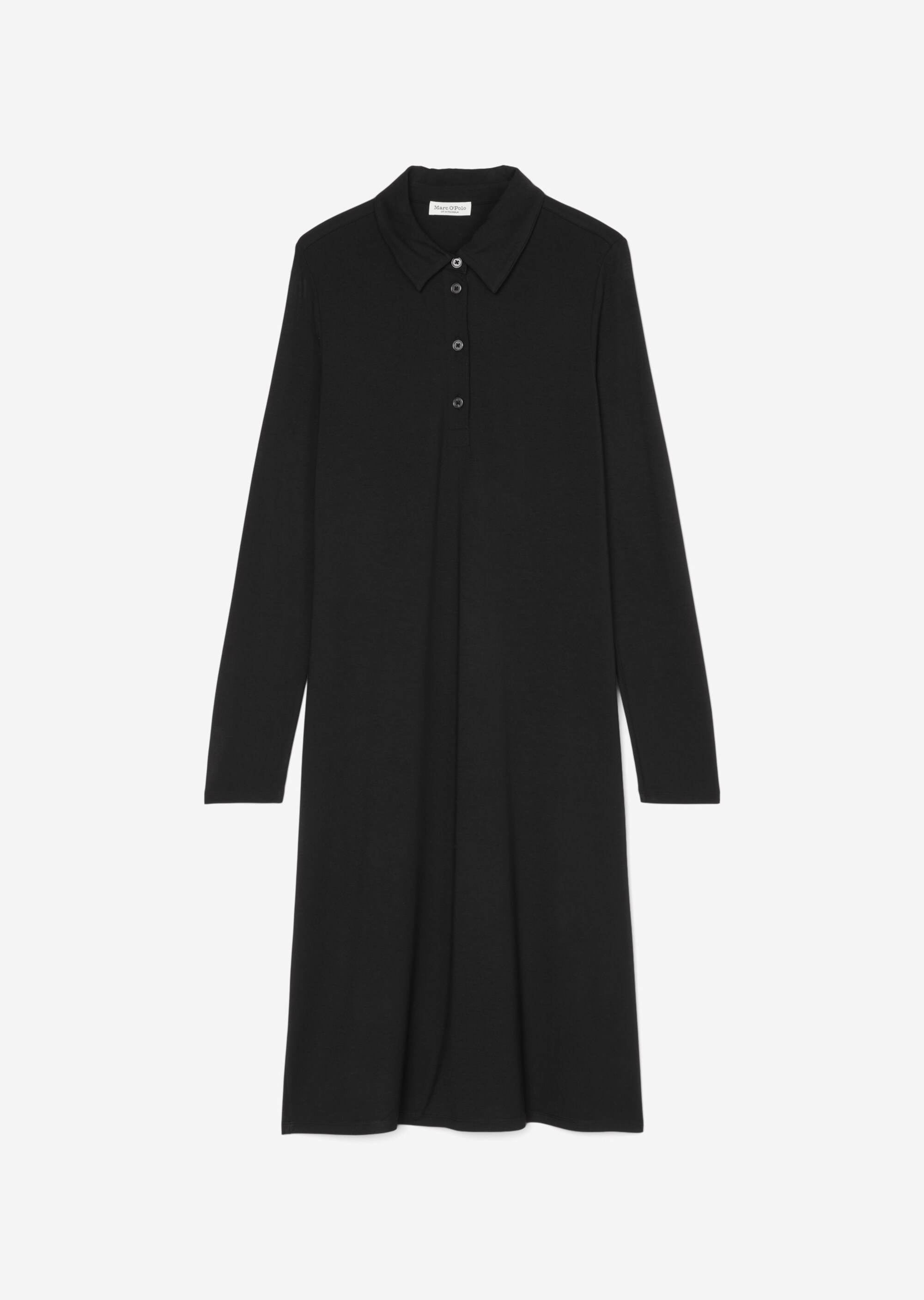 Polo-Jerseykleid regularaus Viskose-Modal-Mix
