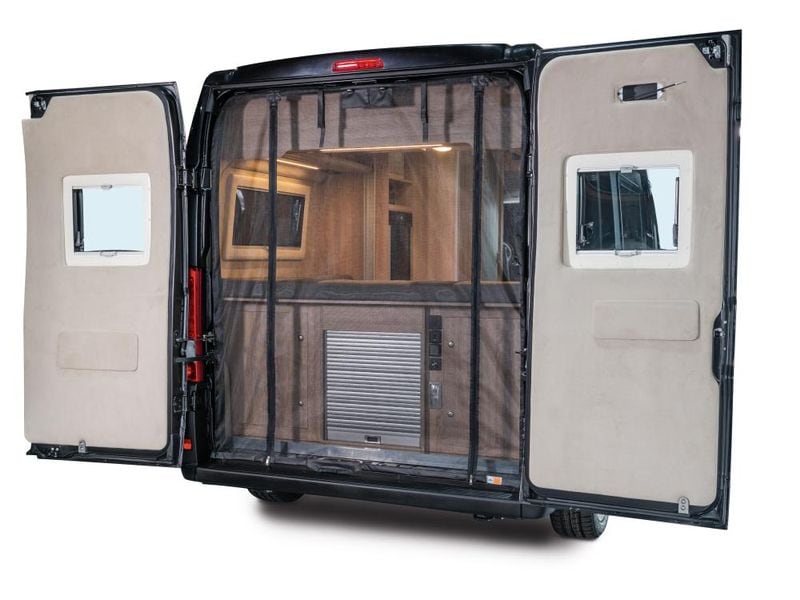 Van Quito Heckmoskitonetz, Höhe H2 Citroën/Fiat/Opel/Peugeo Heckmoskitonetz Reissverschluss, für Fahrzeughöhe H2 von Citroën, Fiat, Opel, Peugeot, Toyota, Maschenweite Fine-mesh