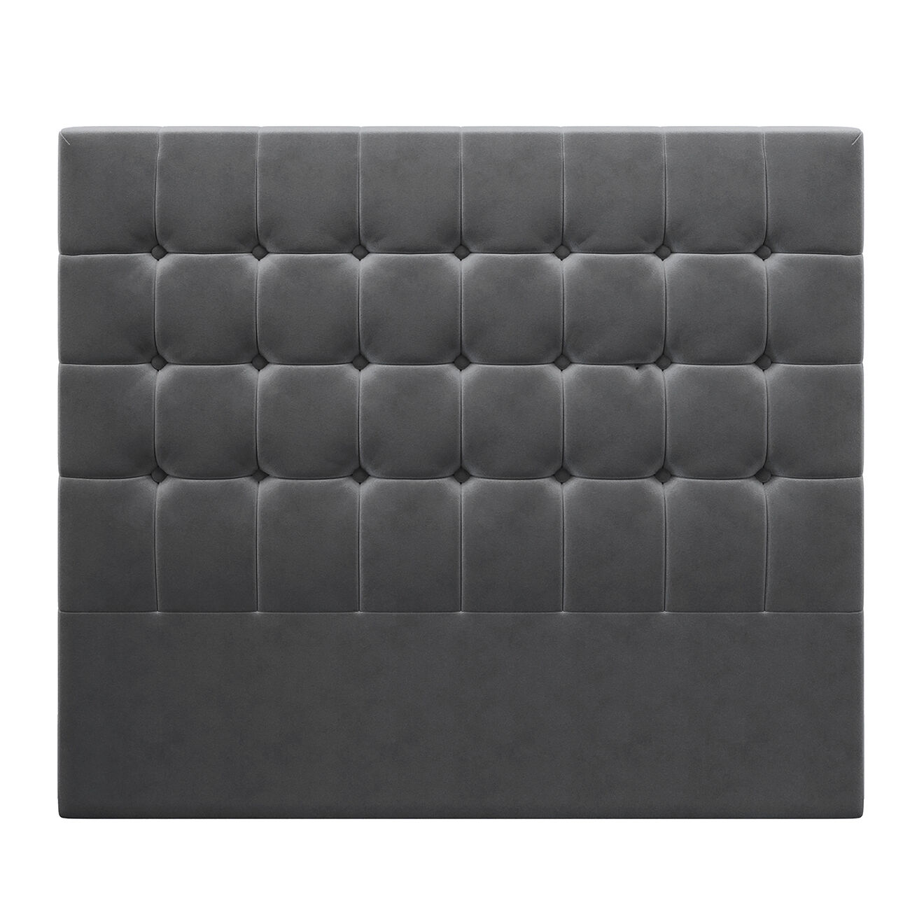 Kooko Home Tête de Lit en Velours Sol gris foncé - 200x120 cm
