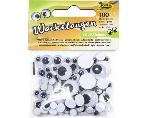 Zelfklevende wiebelogen, wit, 100 stuks
