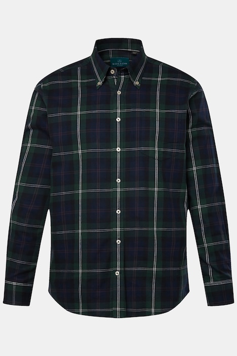 Boston Park Karohemd, Langarm, Buttondown-Kragen, Comfort Fit, bis 8 XL