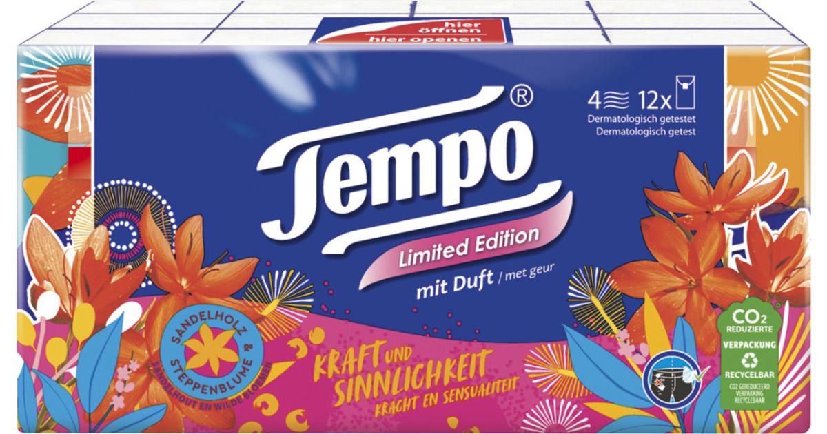 TEMPO Taschentücher Duftedition 4-lagig 12x 9 Stück