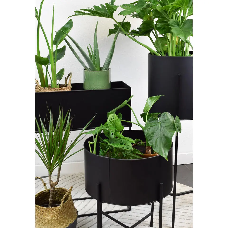 LOFT42 Joy Plantenbak Rond - Metaal - Mat Zwart