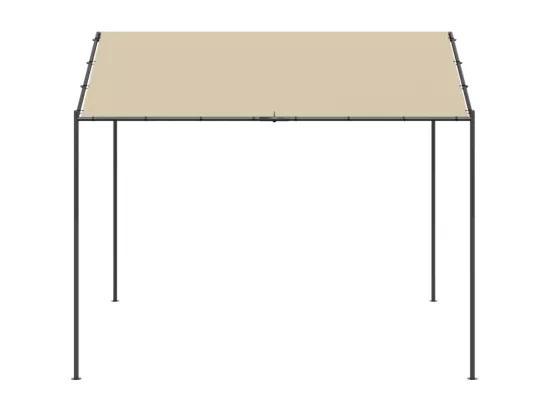 Tente à auvent beige 3x3 m acier et tissu