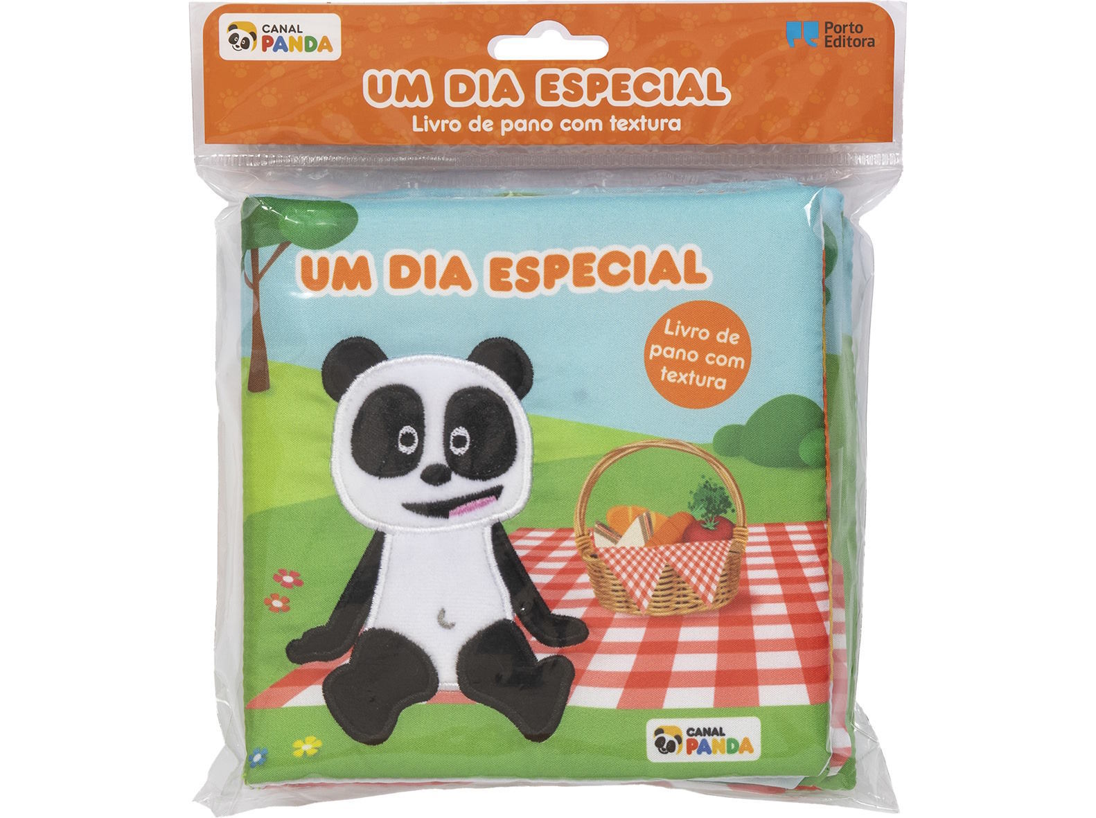 LIVRO CANAL PANDA - UM DIA ESPECIAL -LIVRO DE PANO COM TEXTURA