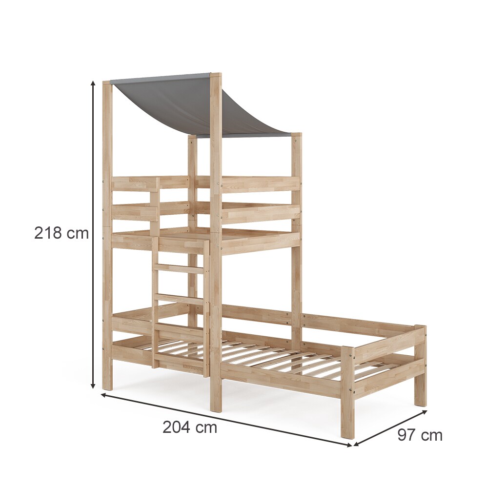 VitaliSpa Kinderbett Tom 90x200cm Spielturm Bett Spielbett Jugendbett Hausbett
