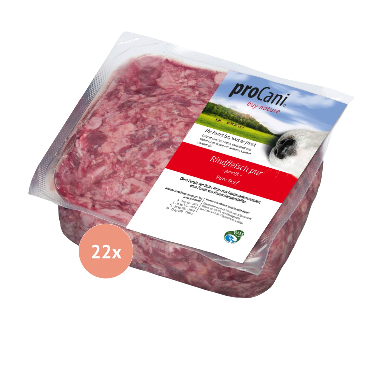 ProCani Rind pur - buy nature 22x500 g
