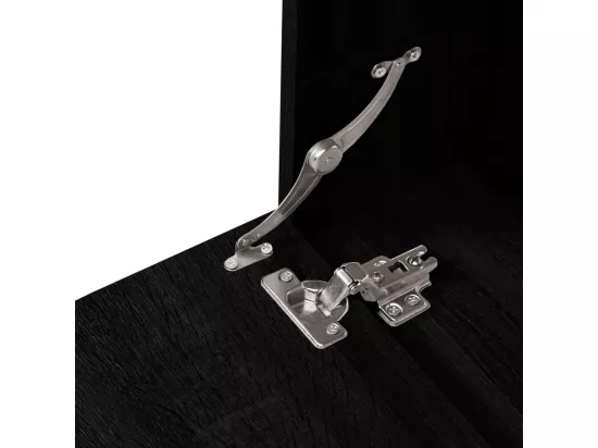 Ensemble de meubles salle de bain 6 pcs noir bois d'ingénierie