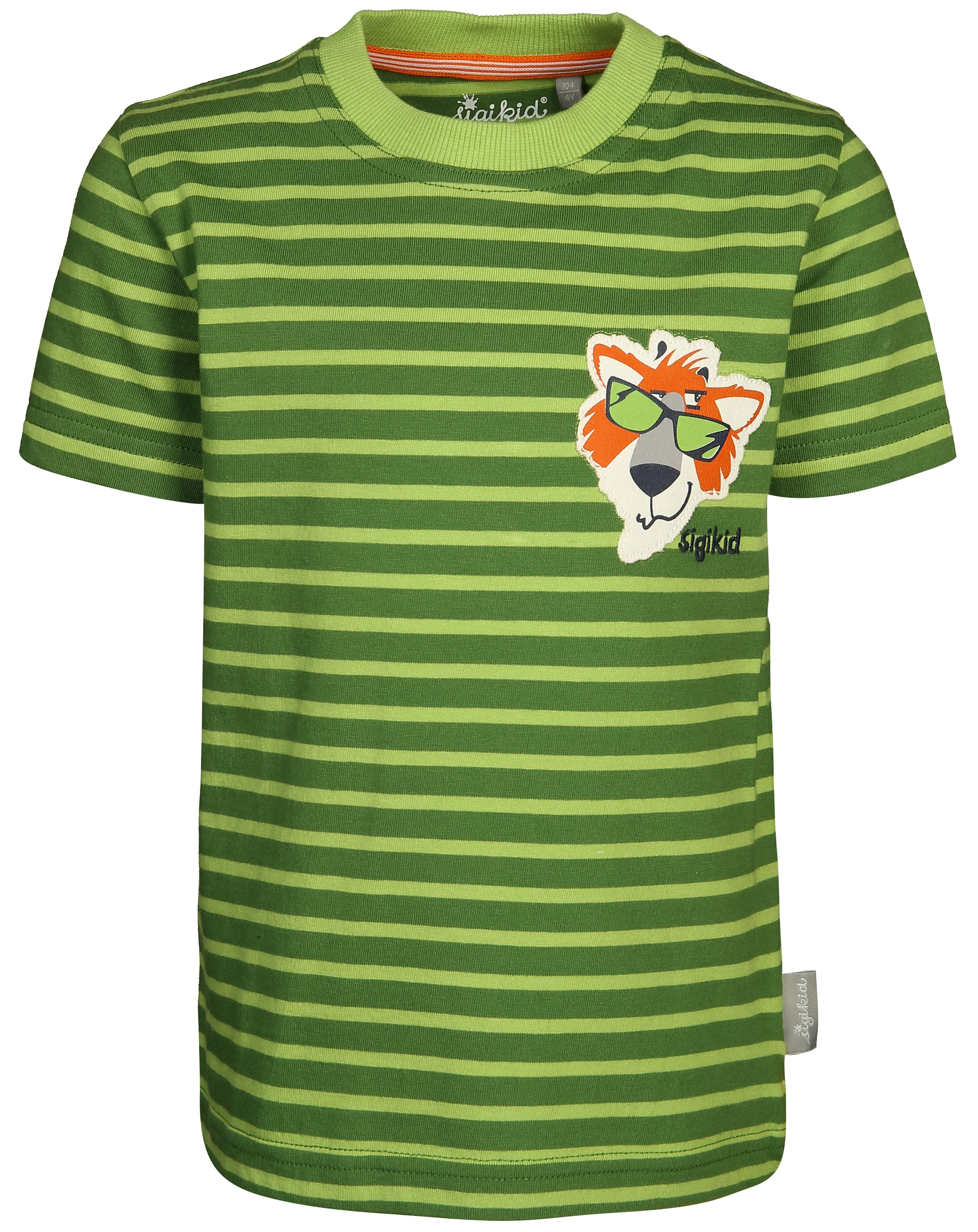 T-Shirt COOL TIGER gestreift in grün