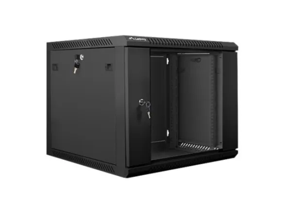 Lanberg - Rack kabinet - vægmonterbar - sort, RAL 9004 - 9U - 19