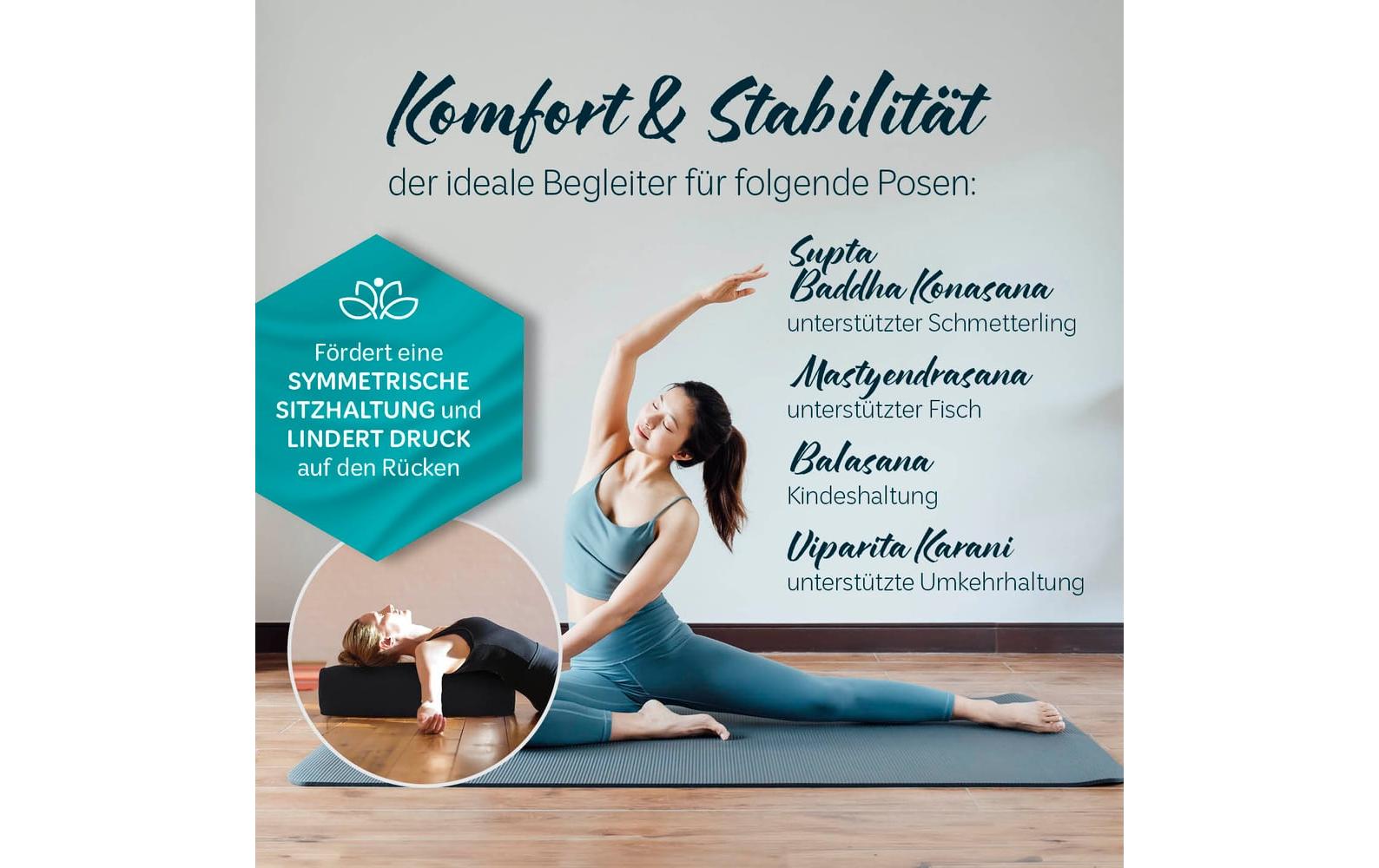 Yoga-Bolster Paravati SchwarzYoga-Zubehör