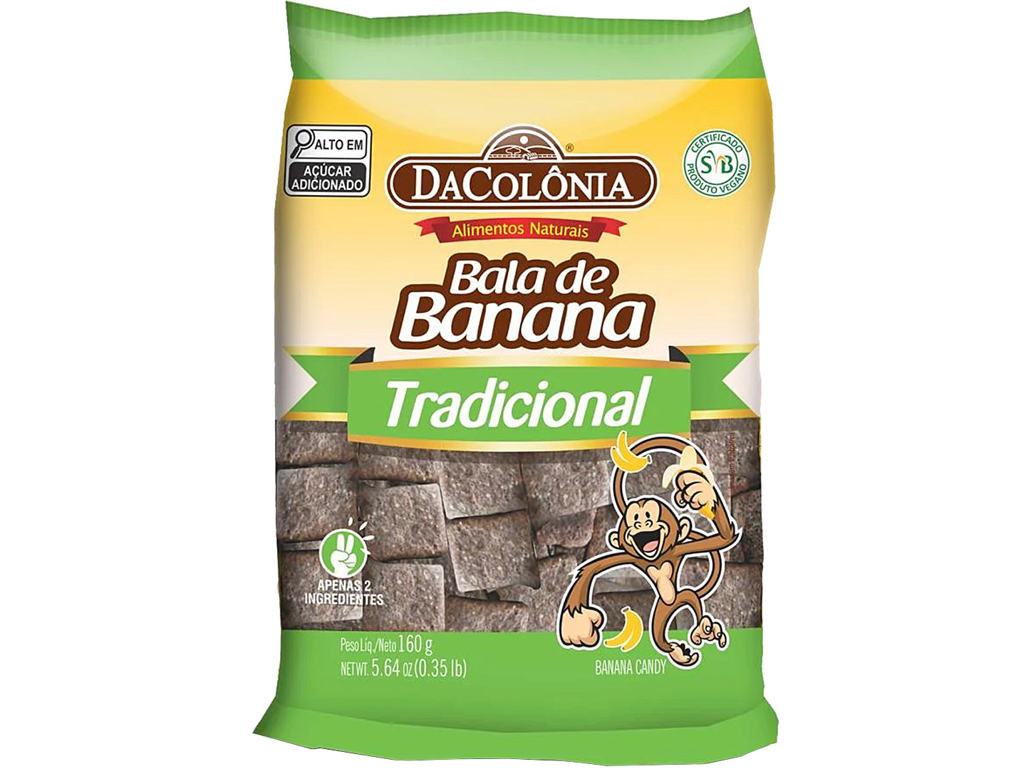 REBUÇADO DACOLÔNIA BANANA 160G