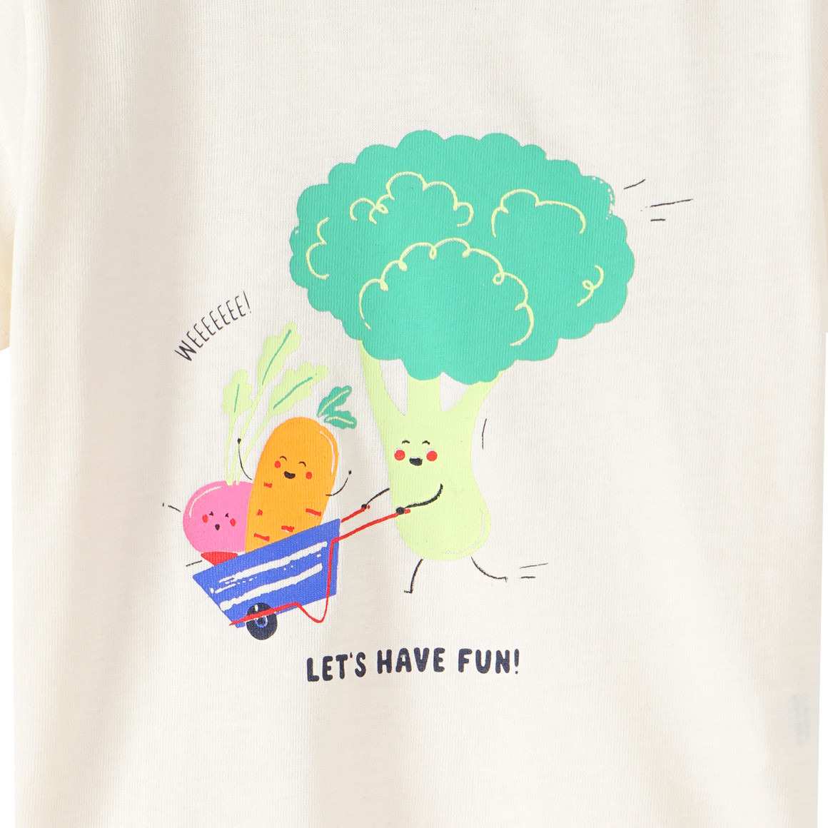 Topomini Baby T-Shirt mit Gemüse-Print creme