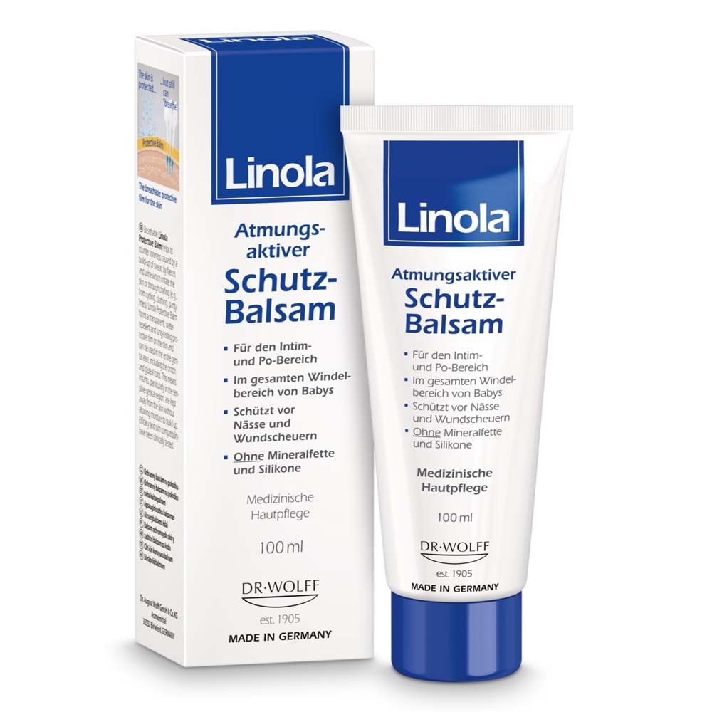 Linola Schutz-Balsam - Wundschutzcreme bei Hautwolf oder gereizter Haut + Linola Gesicht 10ml GRATIS