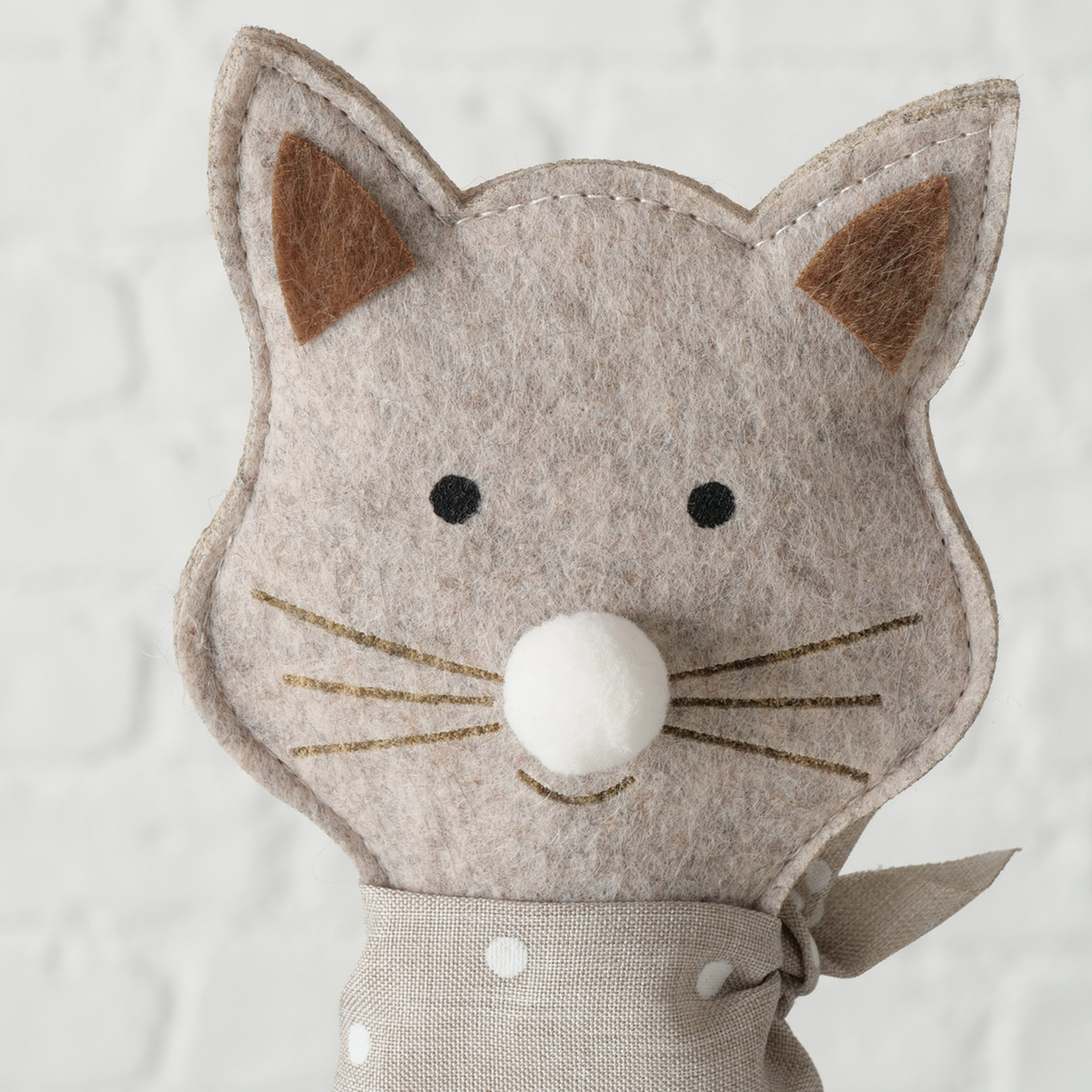 Katzen-Figur - braun oder beige - sortiert - Filz