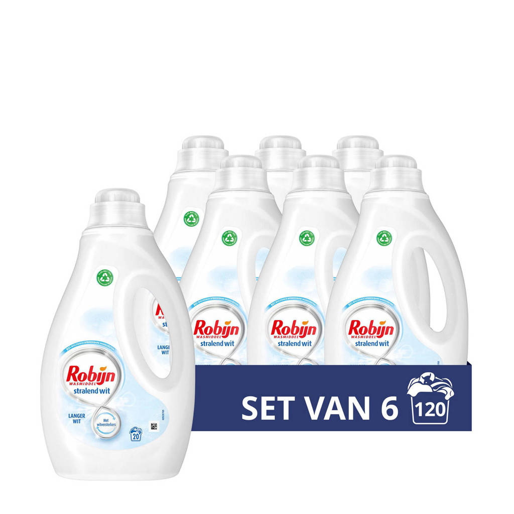 vloeibaar wasmiddel Stralend Wit - 6 x 20 wasbeurten - 120 wasbeurten