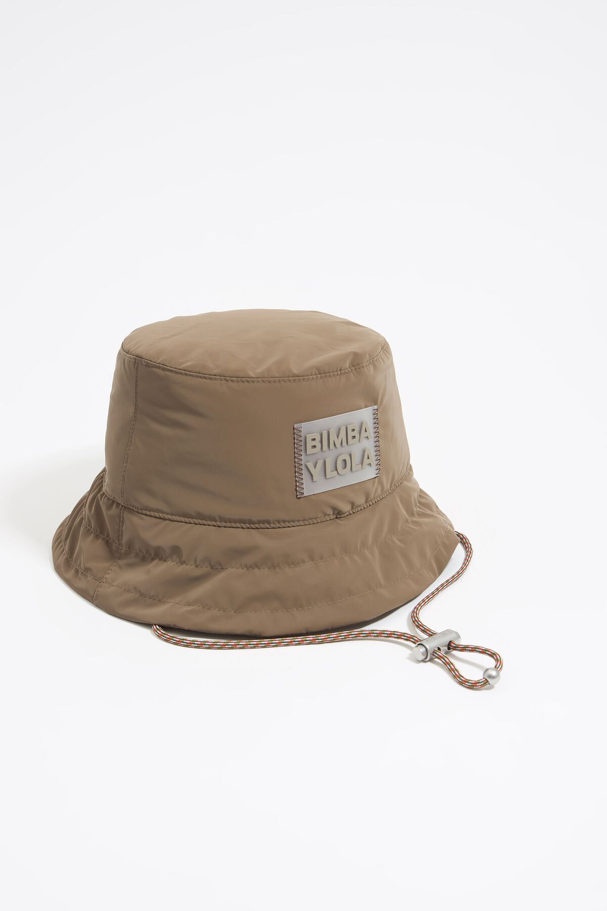 Chapéu bucket de náilon cor taupe