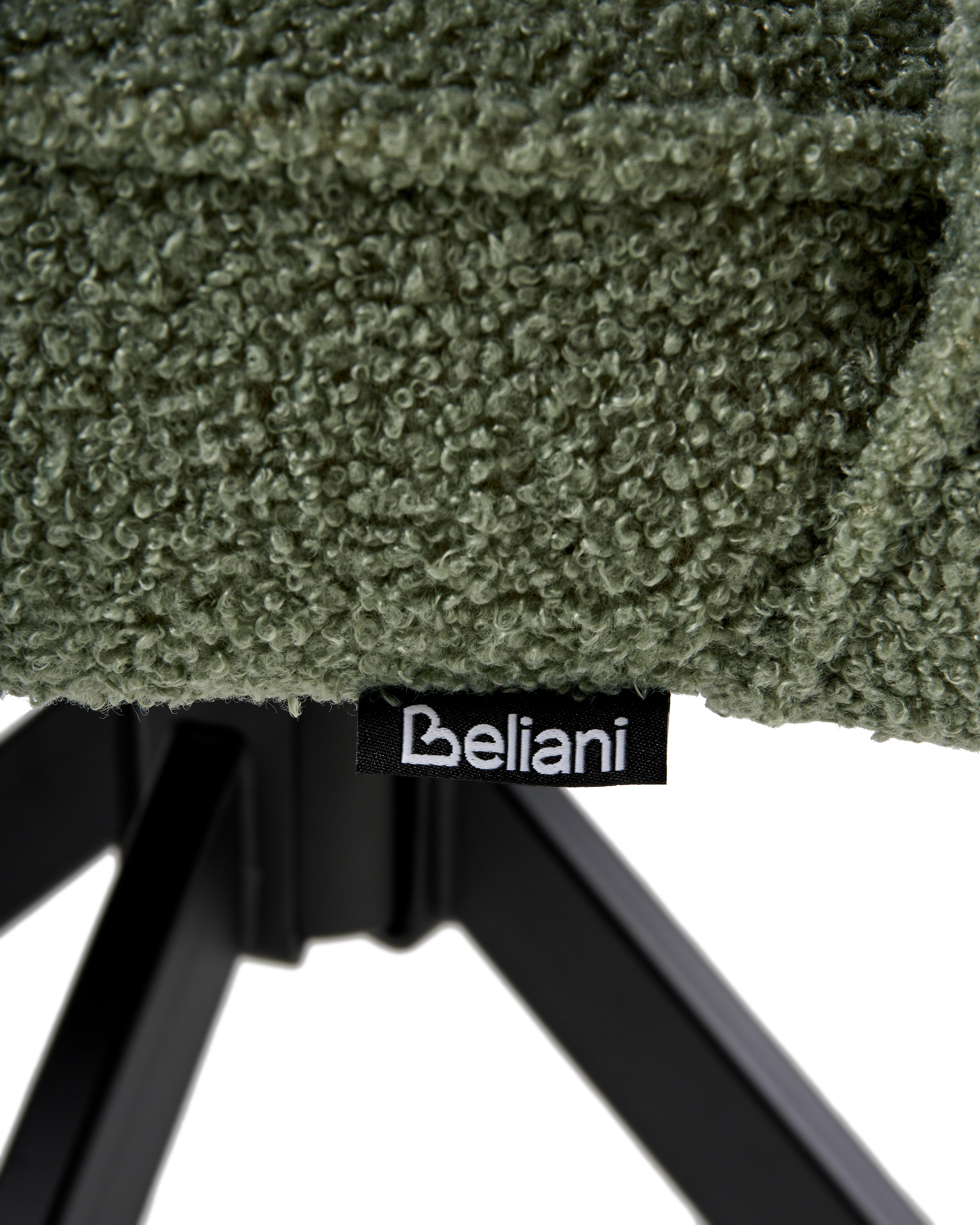 Set van 2 eetkamerstoelen draaibaar RYAN Bouclé Lichtgroen