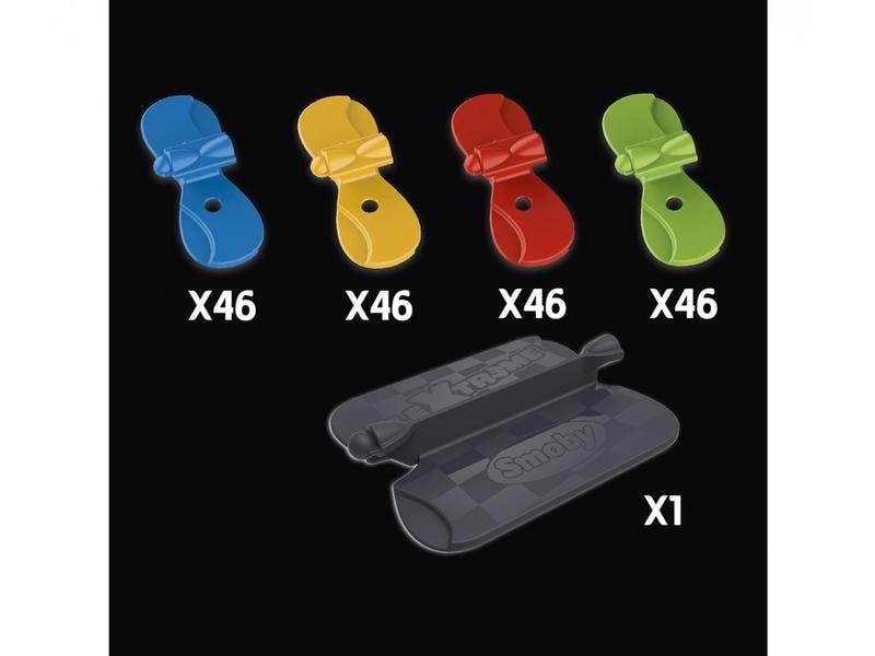 Smoby FleXtreme Discovery Starter-Set Starter-Set mit 184 Schienen-Teilen und einem Auto