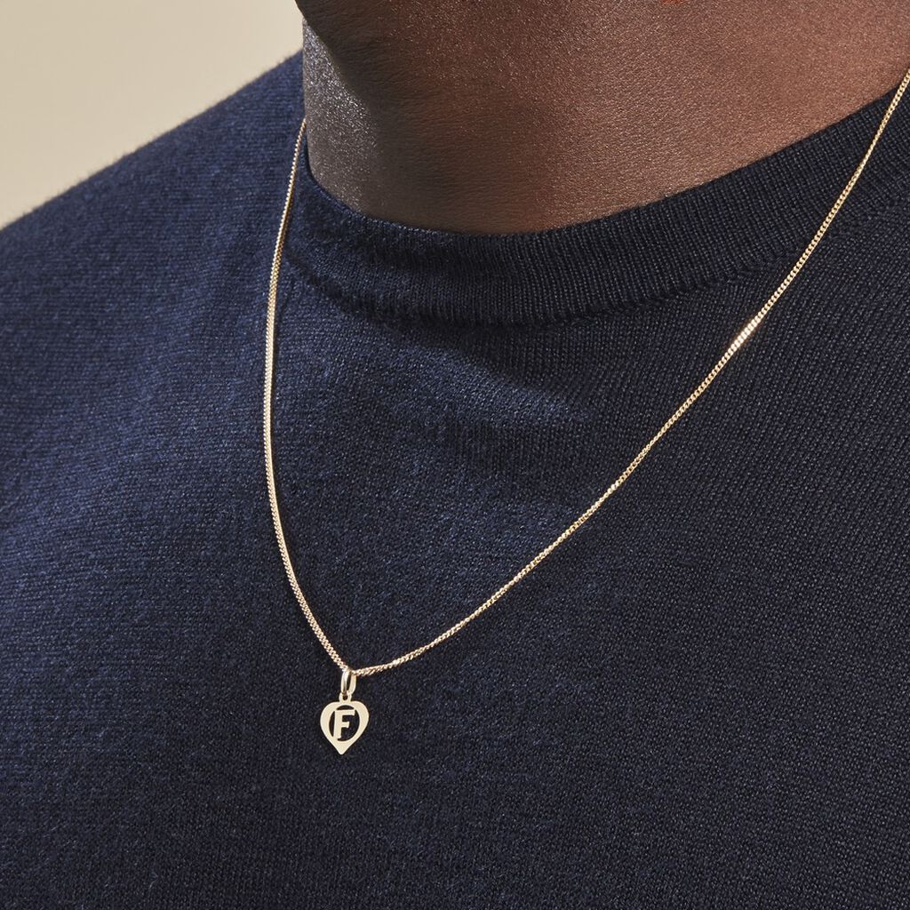 Pendentif Eudocie Coeur Lettre Or Jaune