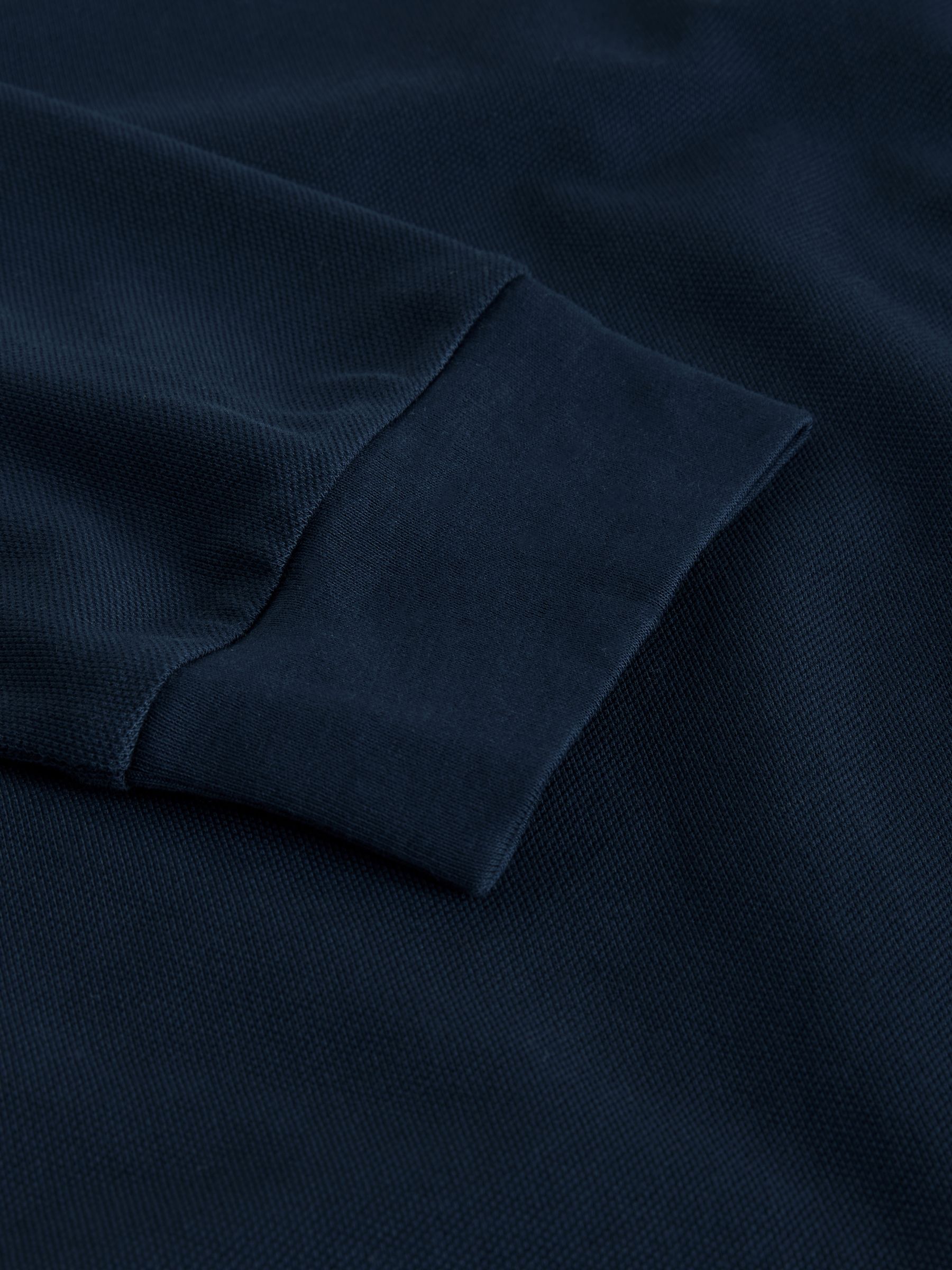 Marineblauwe Ottoman - Poloshirt met contrasterende rand