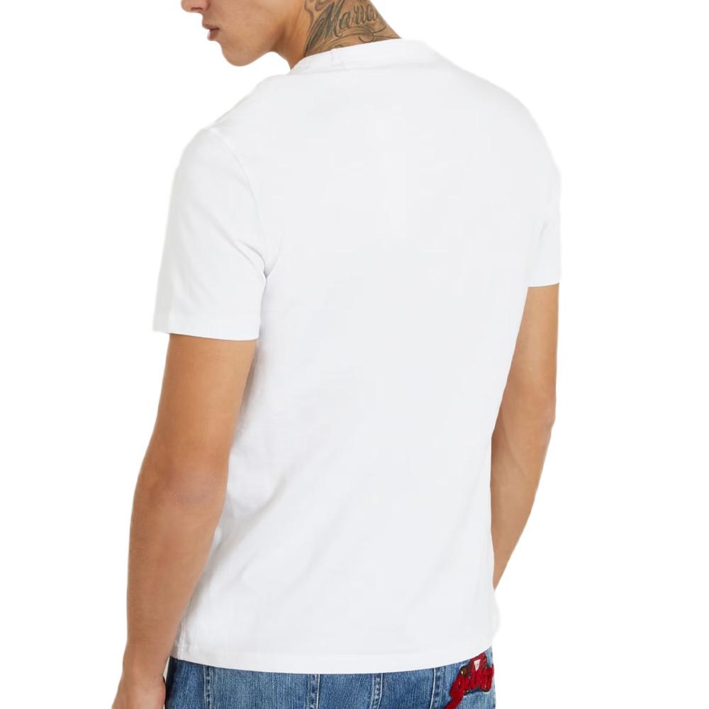 Guess T-shirt Blanc Homme Guess Triangle