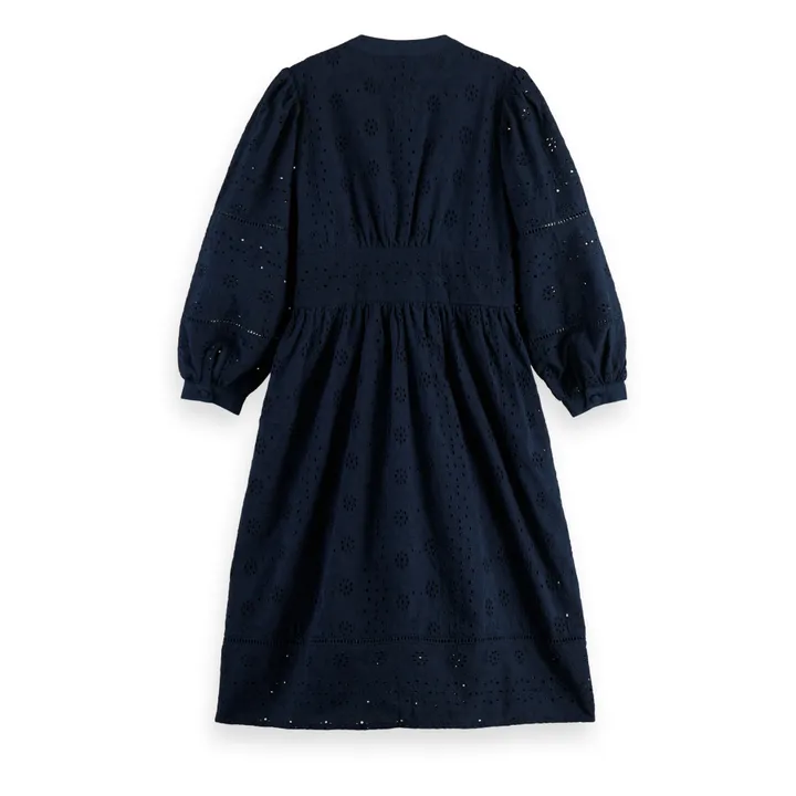 Scotch & Soda Robe Longue Broderie Anglaise | Bleu marine