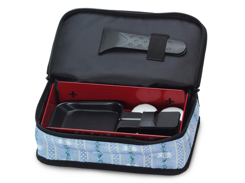 Trisa Teelicht-Raclette Explore the Alps Rot Kerzenraclette mit Tasche