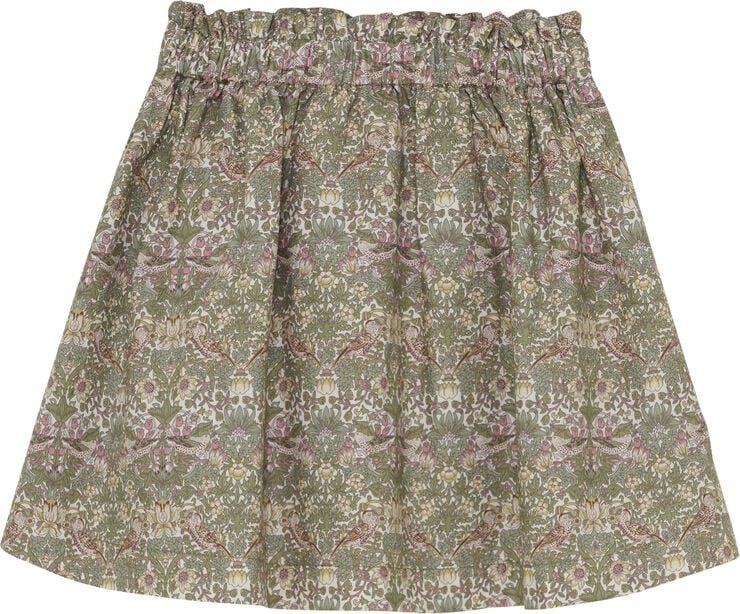 Huttelihut Skirt in Liberty Fabric Deep lichen green