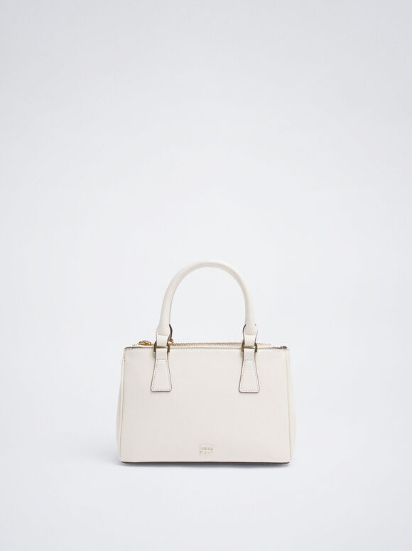 Bolsa de compras com alça trançada - Natural