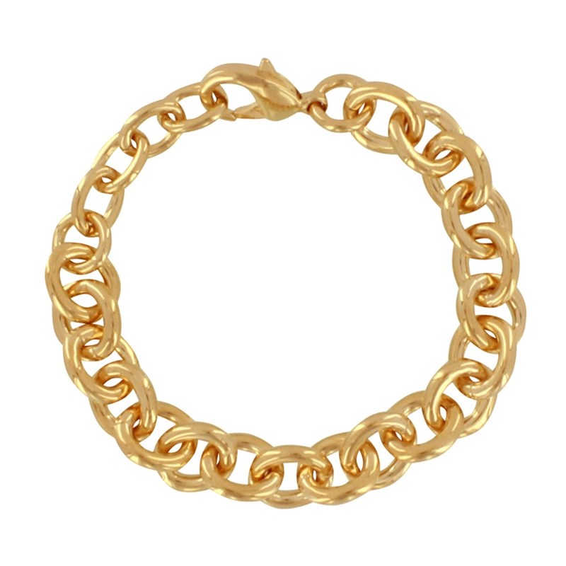 Bracelet Plaqué Or Gourmette Gros Maillons