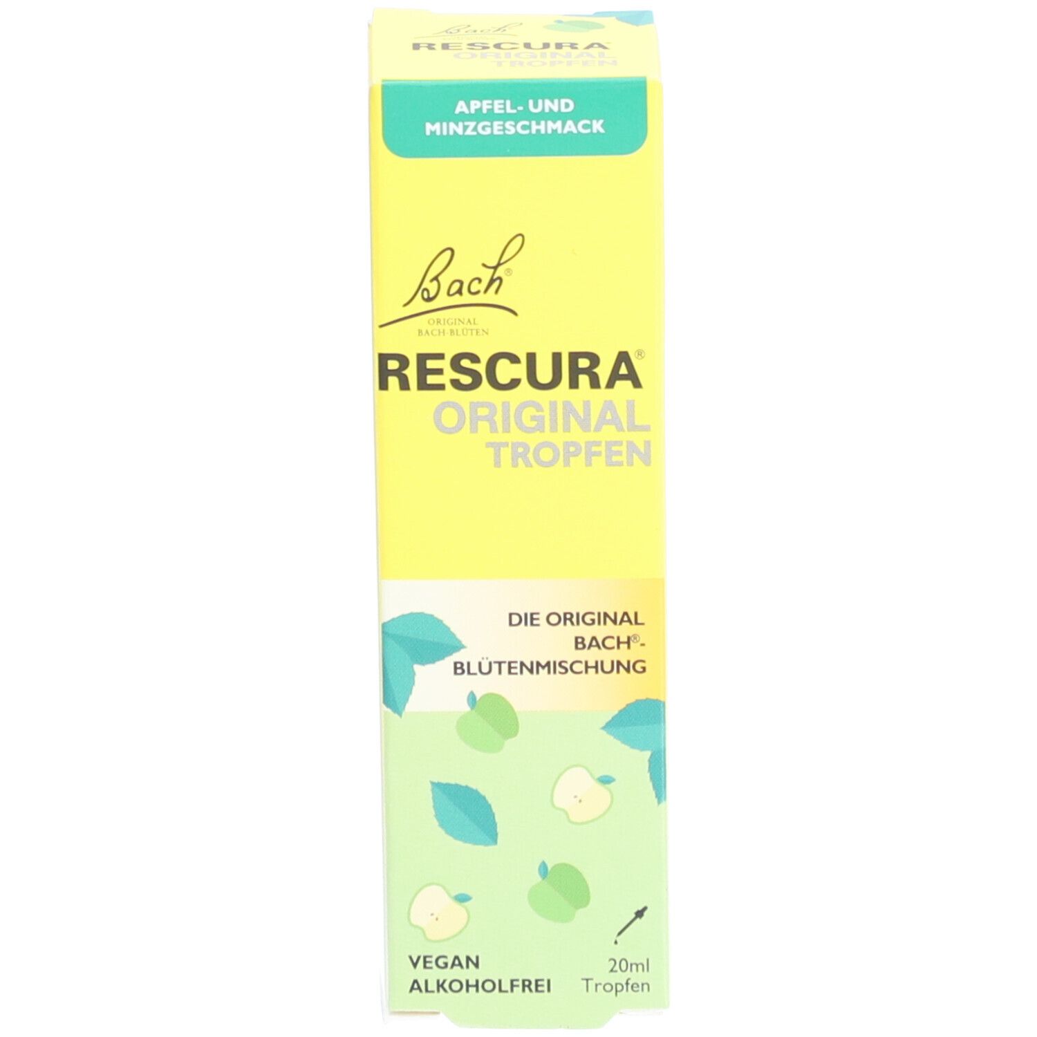 BACHBLÜTEN Original Rescura Tropfen alkoholfrei Apfel Minze