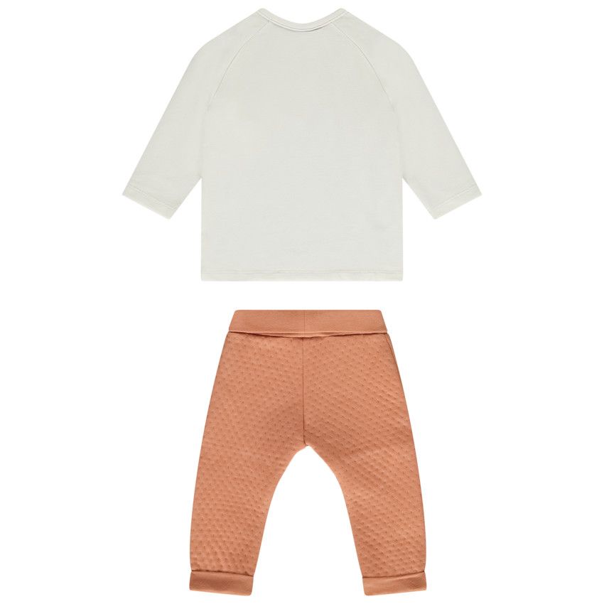 Ensemble 2 pièces matelassé pour bébé - Ecru