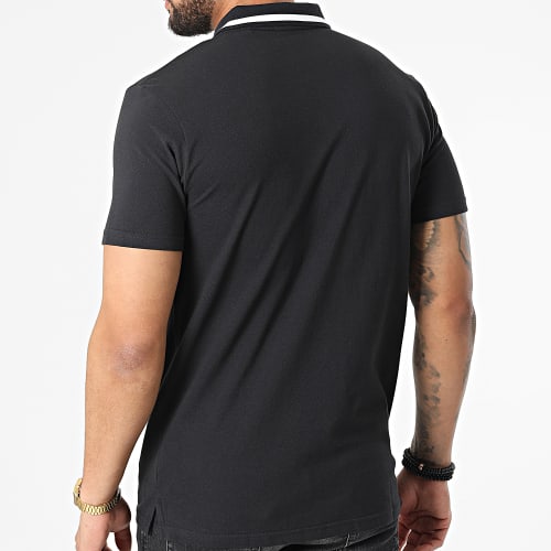 Polo Manches Courtes Retro Shield Pique 2002015 Noir