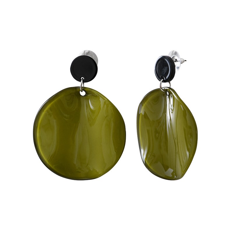 Boucles d'oreilles pendantes vertes