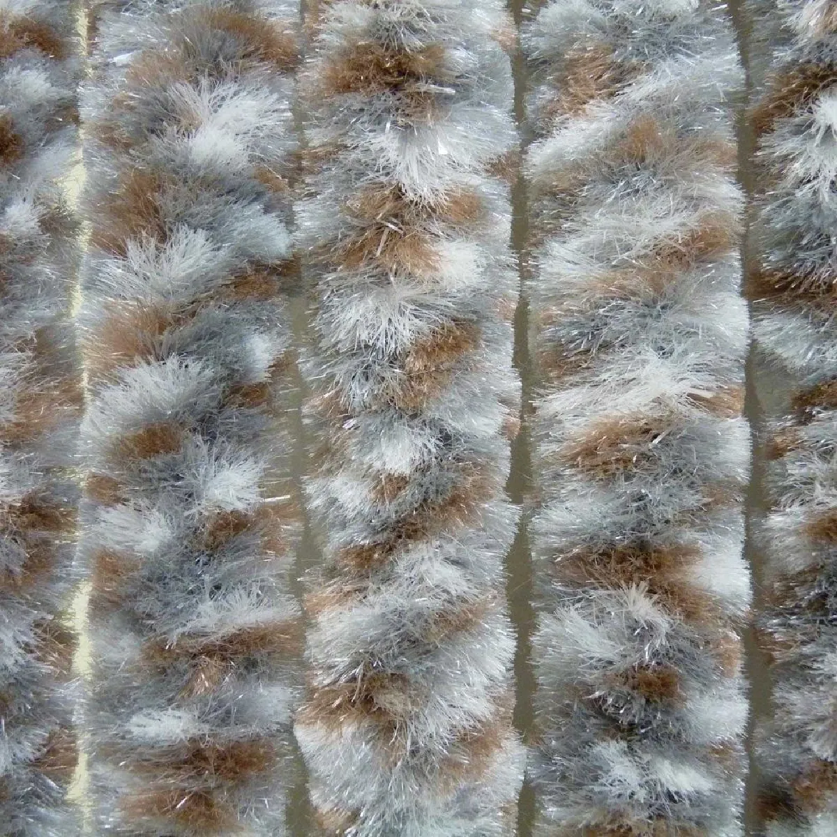 Morel Rideau de porte Fibres Synthétiques - Chiné Brun/Bleu/Blanc