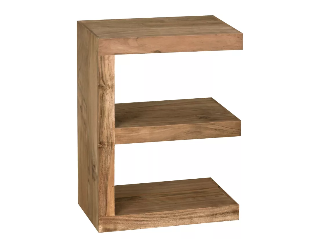 Table d'appoint Bois Massif 45x60x30cm Bout de canapé Table de Salon