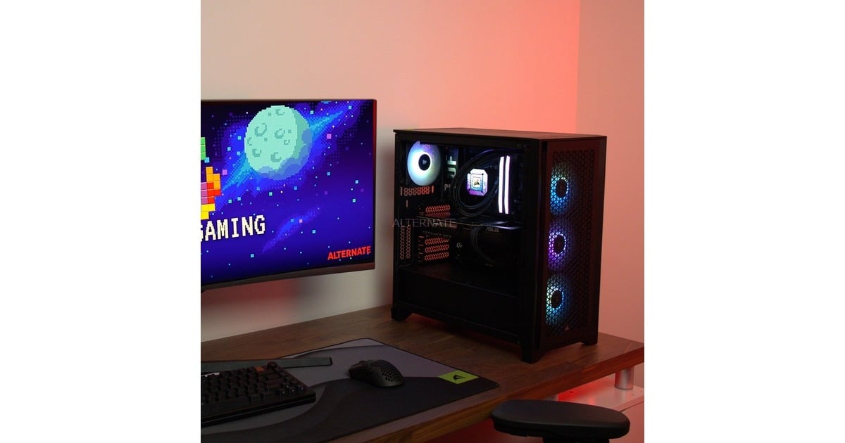 ALTERNATEThunderstorm Pro Ryzen 7 – RTX  5080 iCUE Edition gaming pc  (Zwart | R7 9800X3D | RTX 5080 | 32 GB | 2 TB SSD)