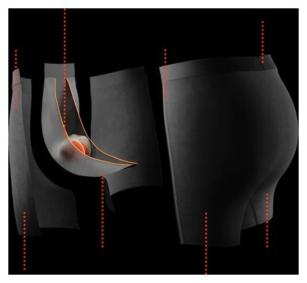 Short 2-en-1 Saxx Hightail Run 5in Gris