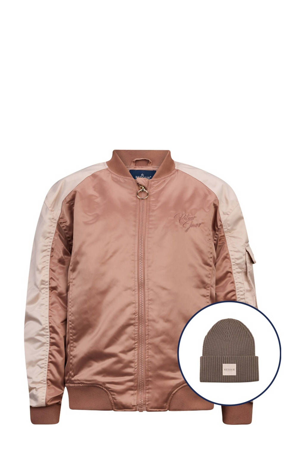 Retour Jeans bomberjack Tatum lichtbruin/beige