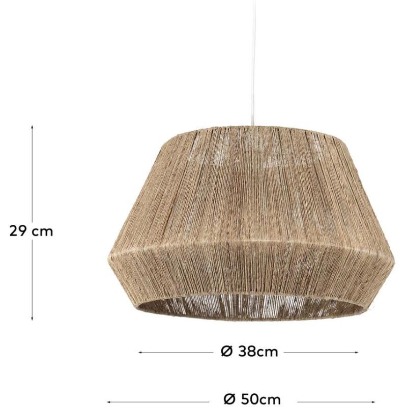 Abat-jour pour suspension Crismilda 100% jute finition naturelle Ø 50 cm