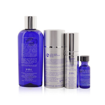 IS Clinical Pure Renewal Collection: Cleansing Compelx 180ml   Active Serum 15ml   Youth Complex 30g   Eclipse SPF 50 Sunscreen Cream 100g 4pcs