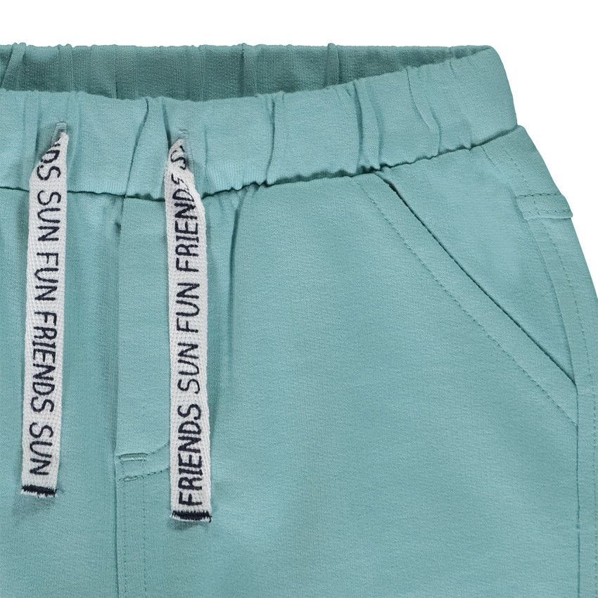Bermuda en molleton uni pour bébé garçon - Bleu